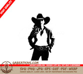 A Woman Wearing A Cowboy Hat SVG - Country Ranch Owner SVG